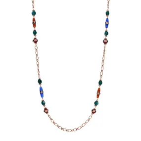 1928 Jewelry Bohemian Multi Color Strandage Necklace 36"