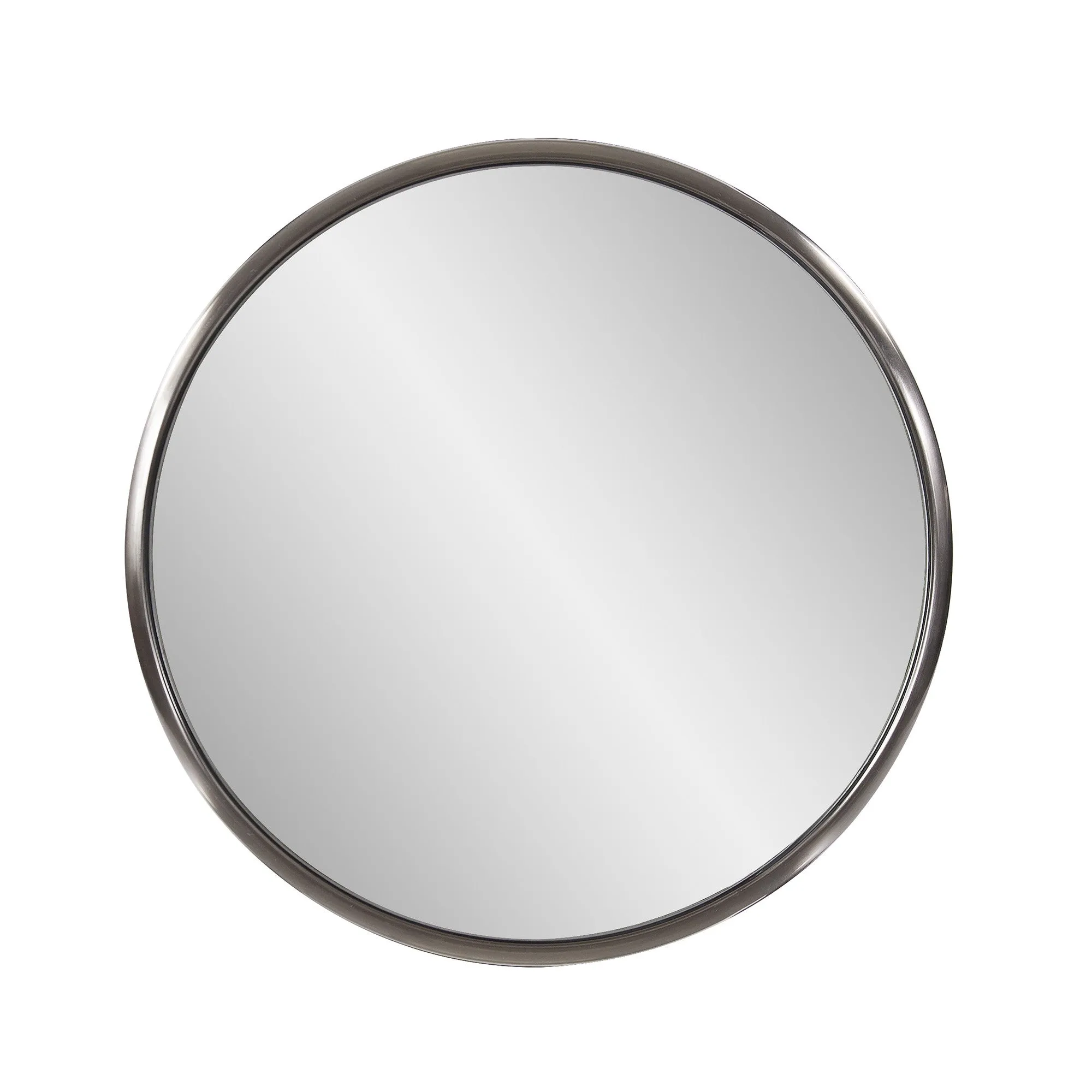 20" Antiqued Brushed Brass Round Wall Mirror By Homeroots