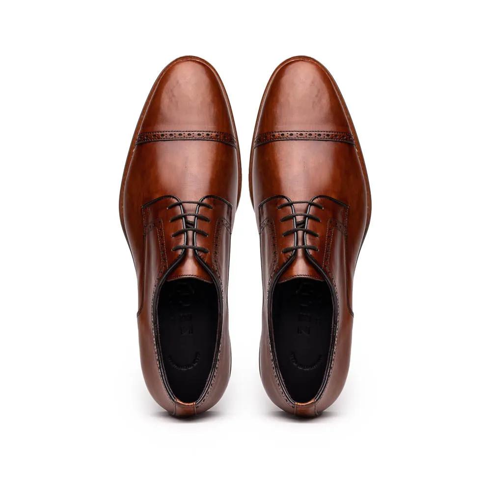 25-548-CGN GIOVANNI Italian Calfskin Lace Up Cognac