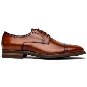 25-548-CGN GIOVANNI Italian Calfskin Lace Up Cognac