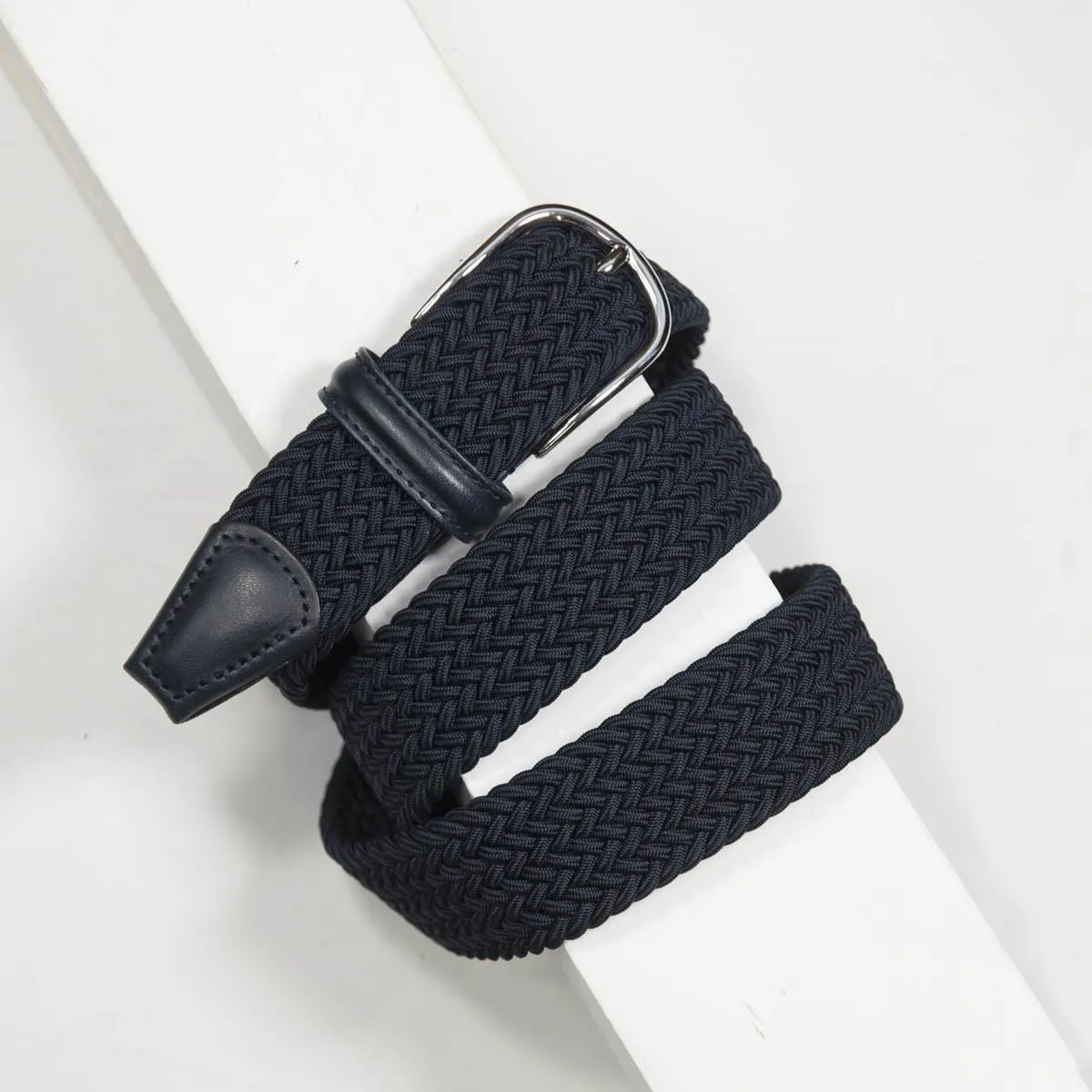 3.5cm Woven Elastic Belt (Navy)