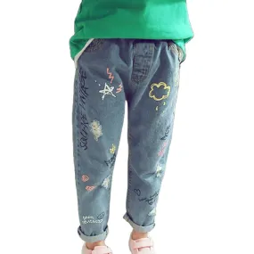 4-13 Years Children Girl Clothes Denim Clothing Trousers Kids Girls Jeans Pants