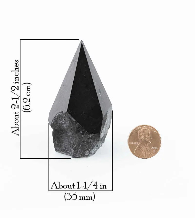 6-Sided Black Tourmaline Point With Unfinished Base