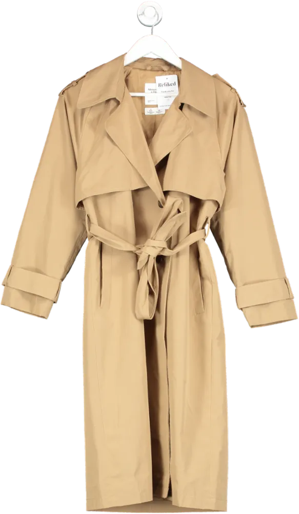 Abercrombie & Fitch Beige Elevated Trench Coat UK S