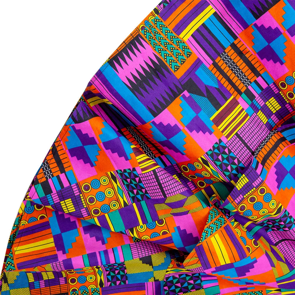 African Kente Print Maxi Skirt For Women