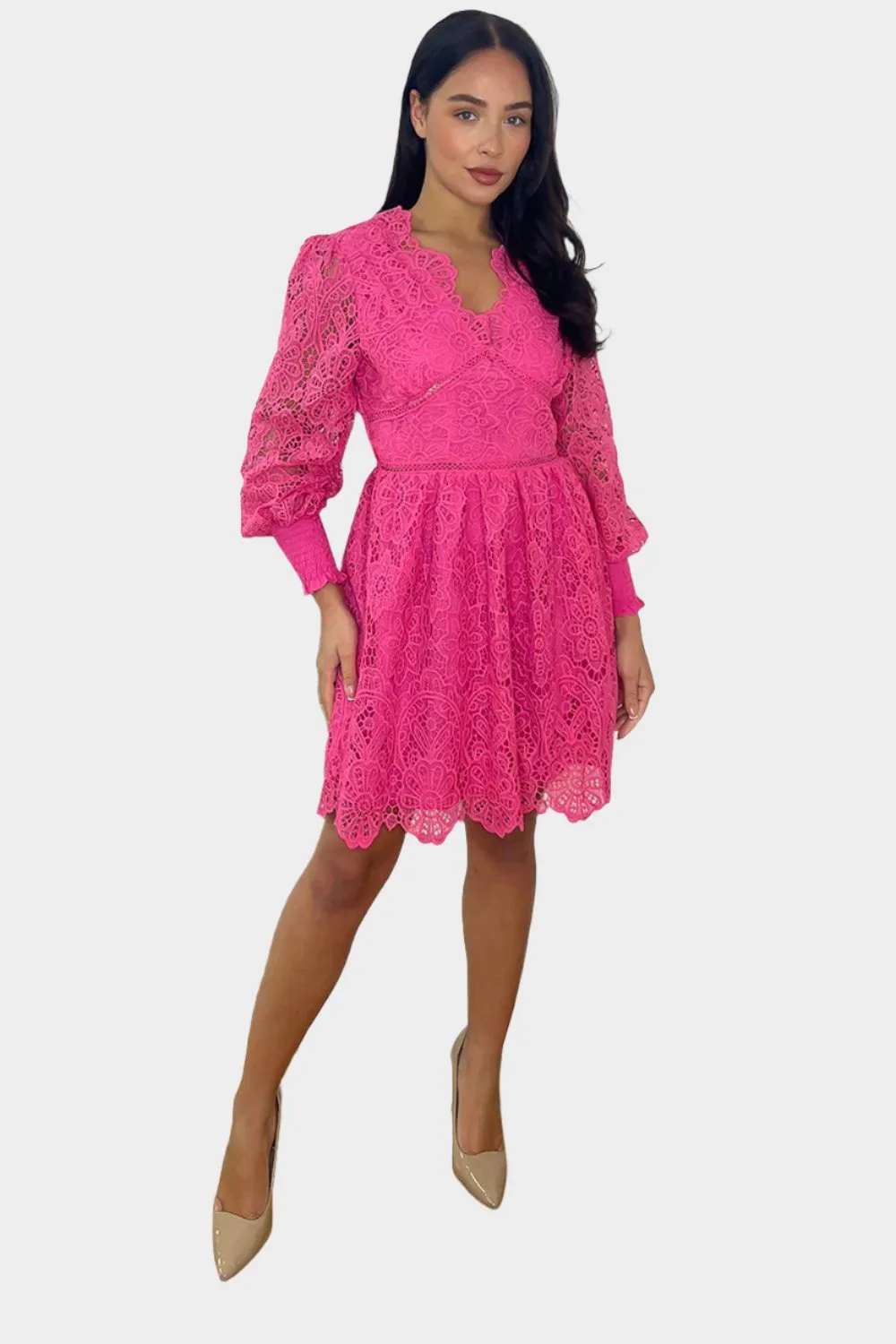 All Over Lace Occasion Dress