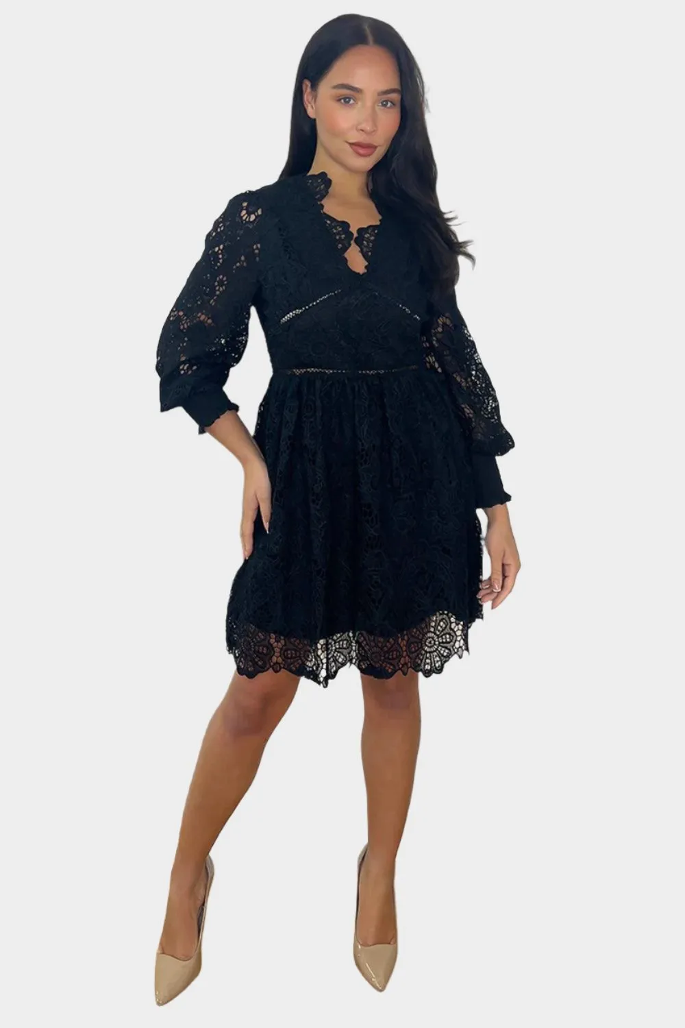 All Over Lace Occasion Dress