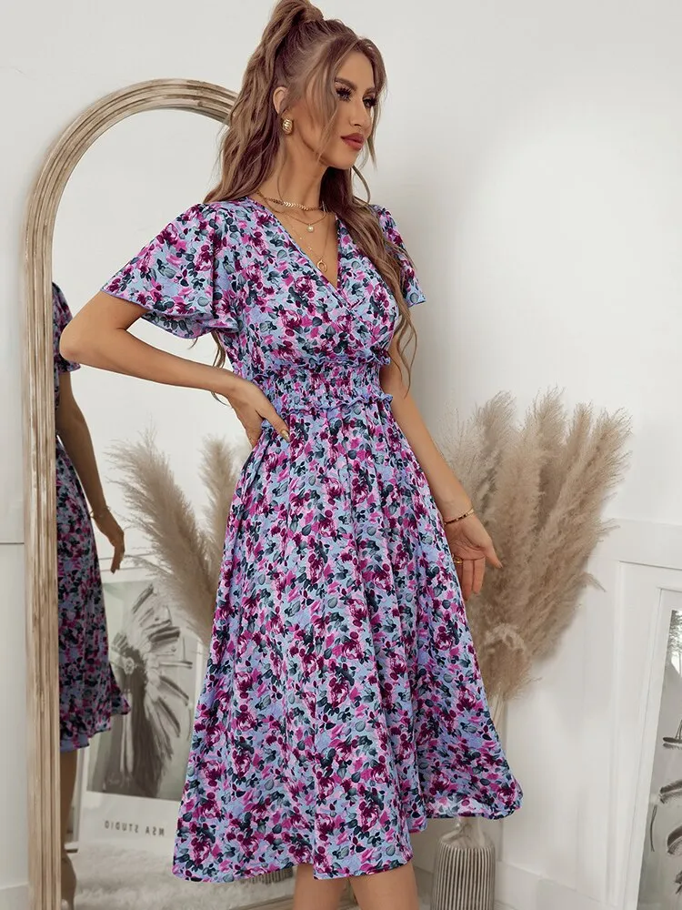 Amelia Floral Midi Dress