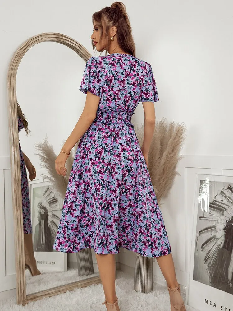 Amelia Floral Midi Dress