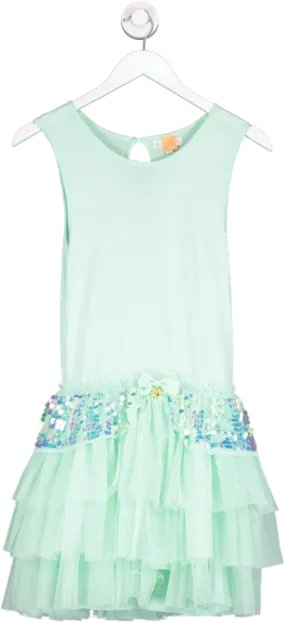 Angels Face Green Sequin And Tulle Dress 12 Years