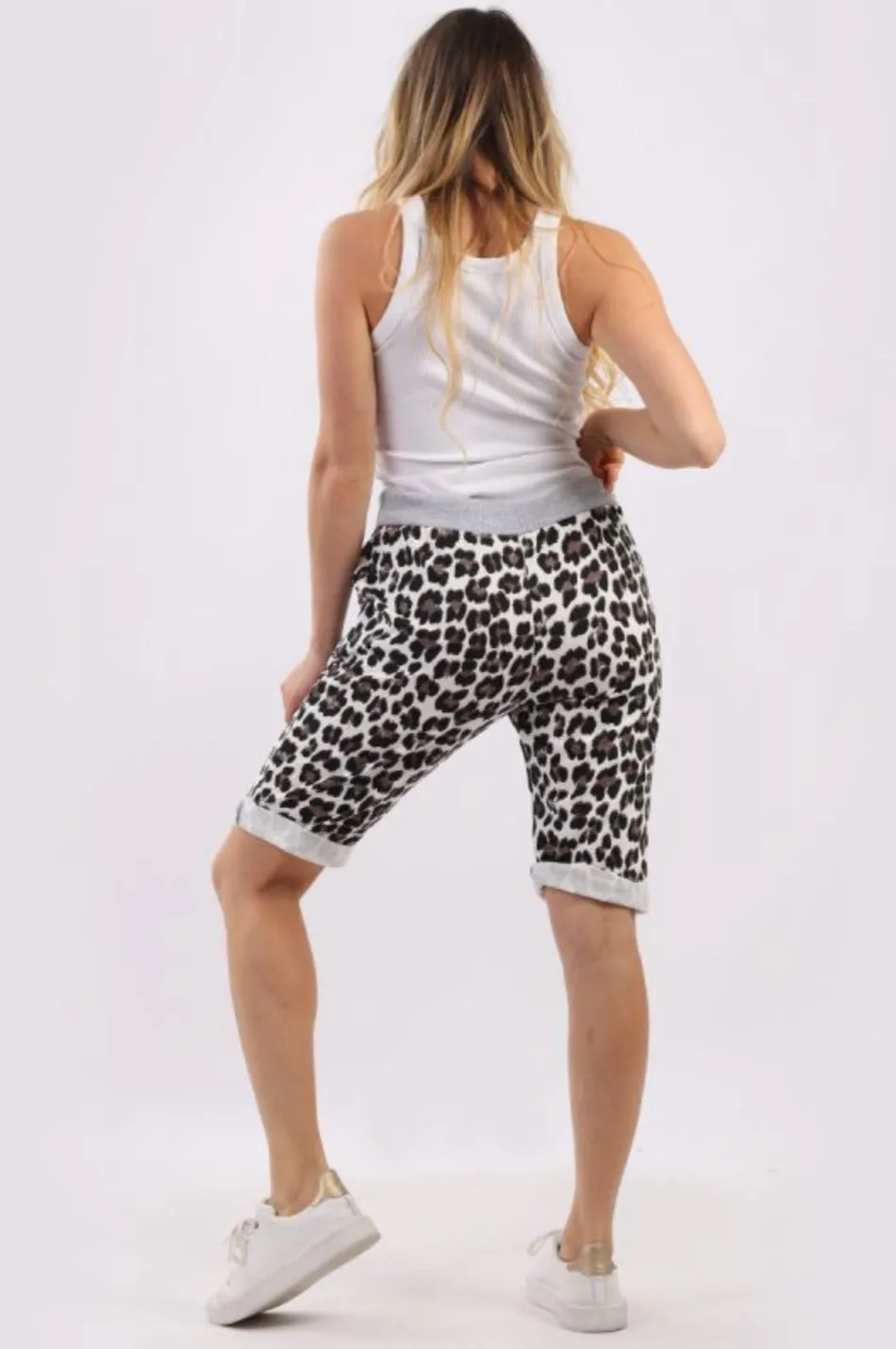 Anne   Kate Italian Leopard Print Shorts 10-14