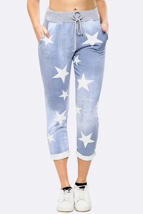 Anne   Kate Italian Star Light Denim Print Trouser 16-20