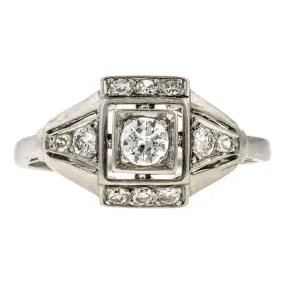 Art Deco Diamond Ring, 0.15ct.