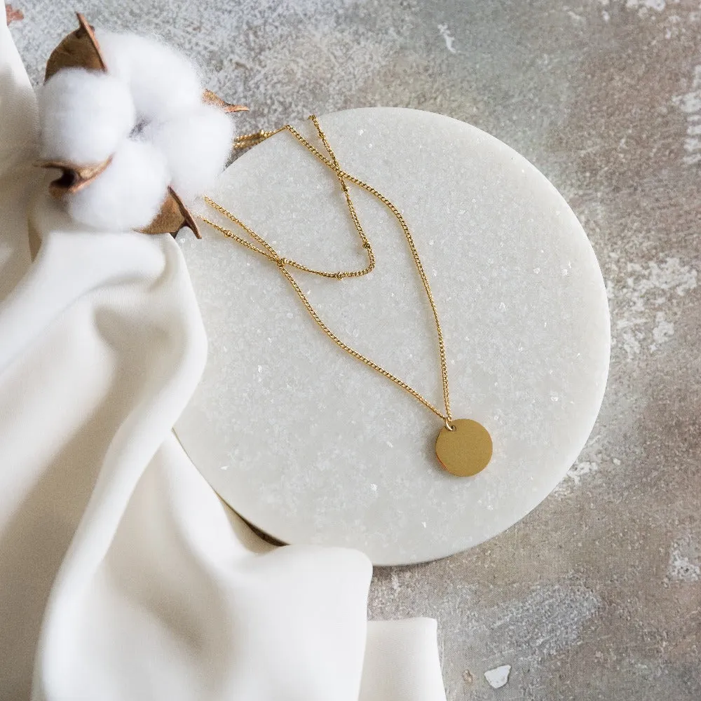 Arvo Layered Disc Necklace - Gold by Arvo