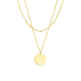 Arvo Layered Disc Necklace - Gold by Arvo