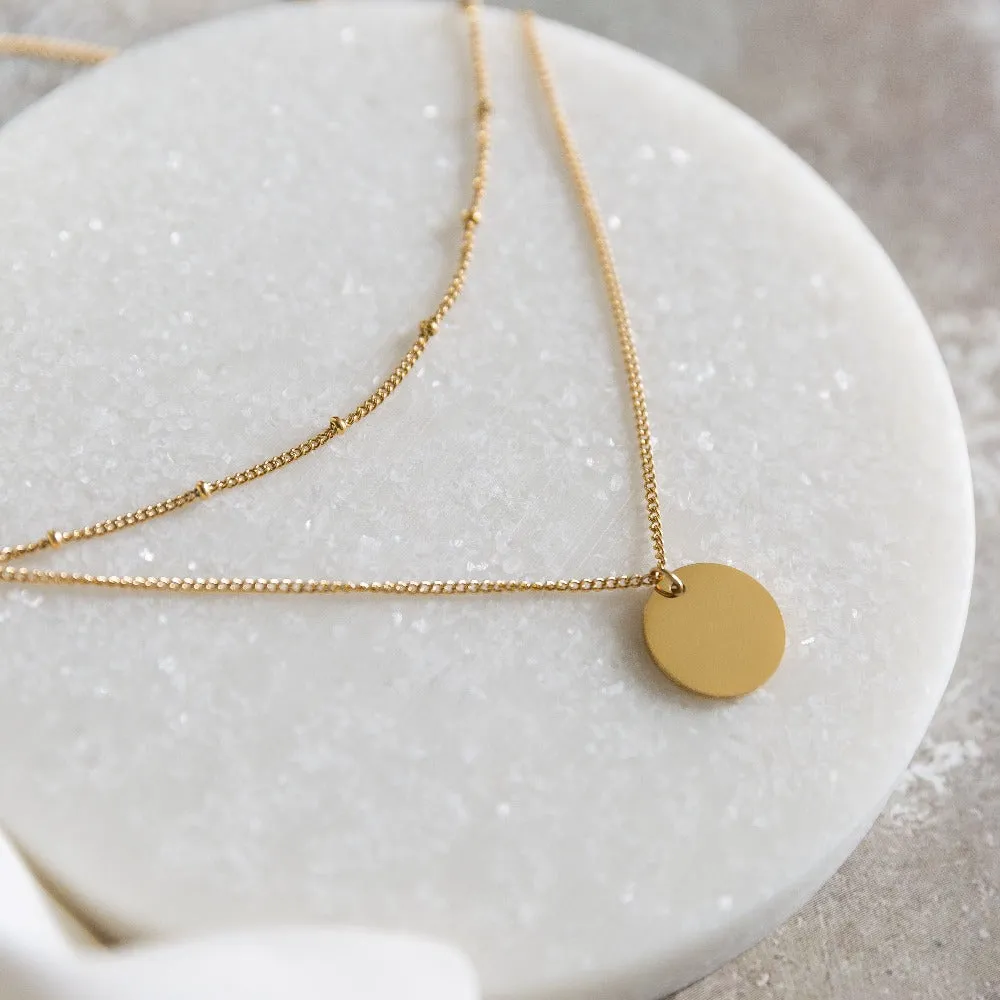 Arvo Layered Disc Necklace - Gold by Arvo