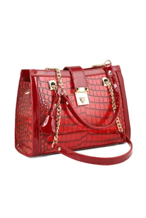 Baguette Shoulder Bags B15092-Maroon