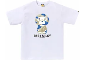 Bape Liquid Camo Baby Milo Tee 'White Blue'