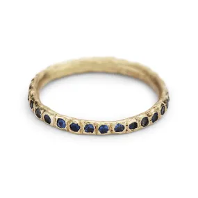 Beaded Eternity Band - Sapphire