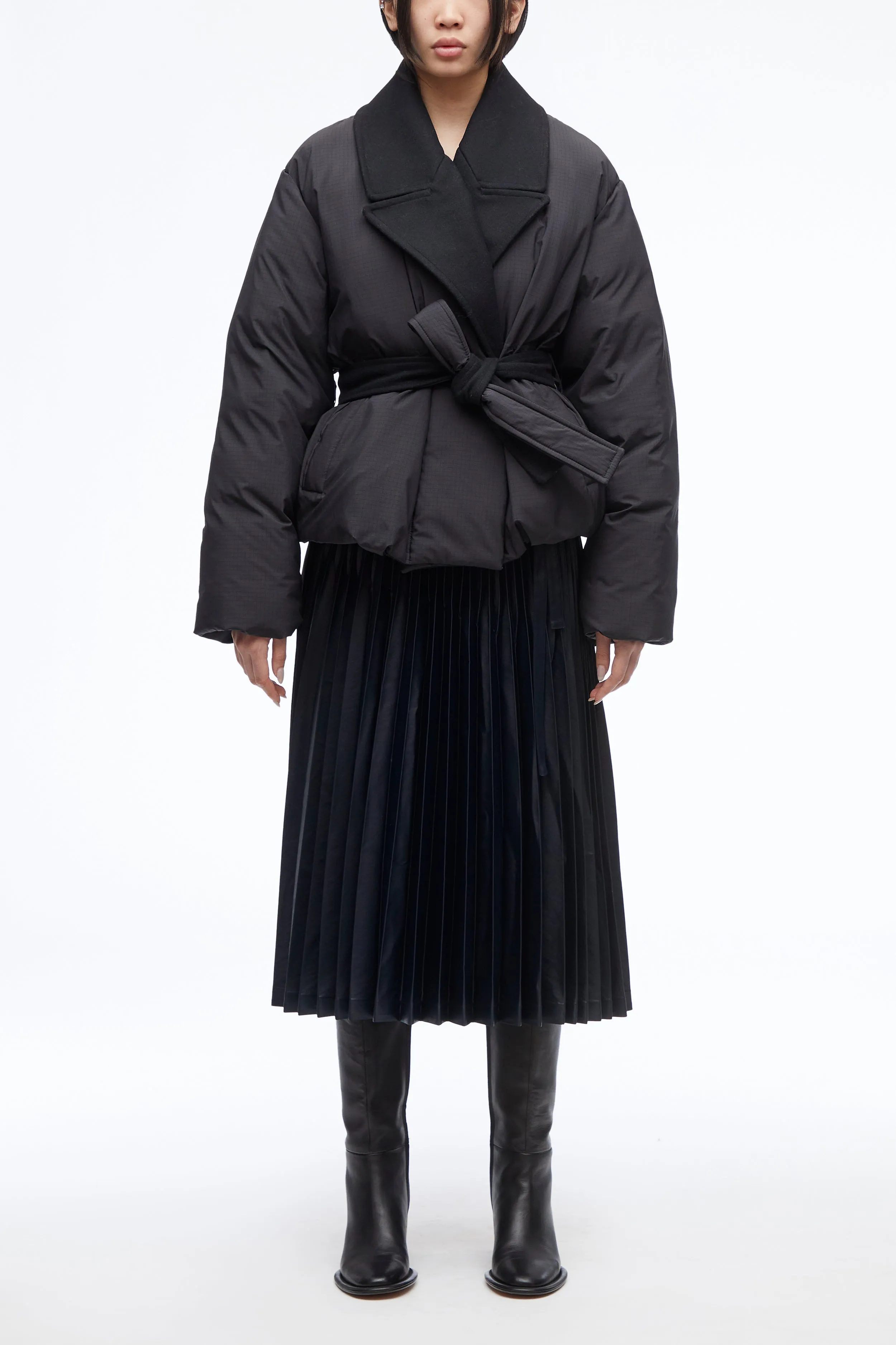 Belted Puffer Pea Coat