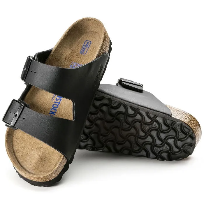 Birkenstock Arizona SFB Soft Birko Flor Black Regular Width