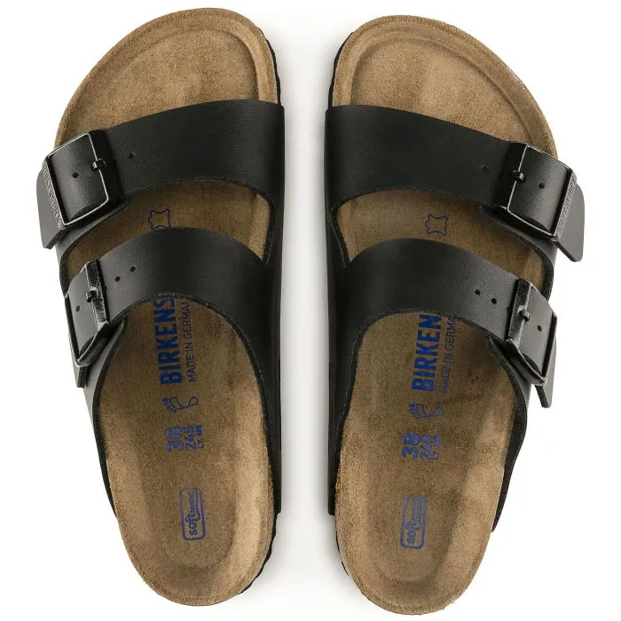 Birkenstock Arizona SFB Soft Birko Flor Black Regular Width