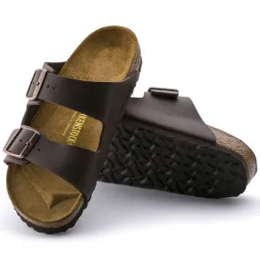 Birkenstock Arizona Smooth Leather Dark Brown Narrow Width