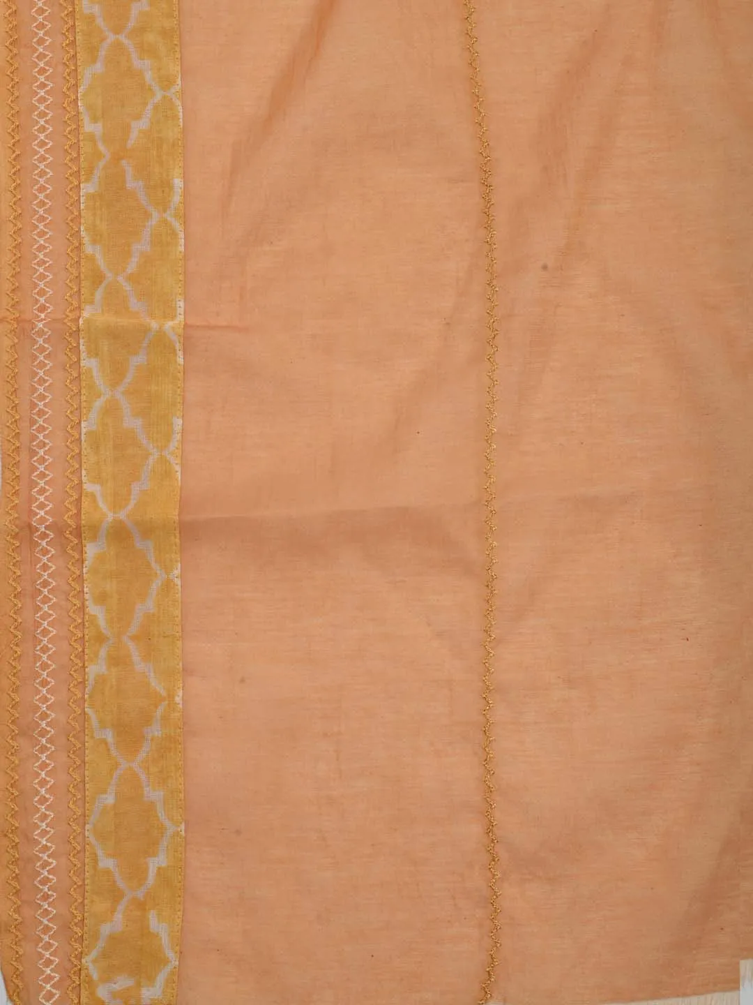 Block Printed Chanderi Unstitched Suit Piece With Dupatta