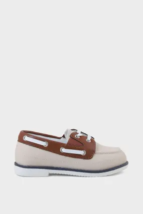 Boys Formal Boat Shoes Q10010-Beige