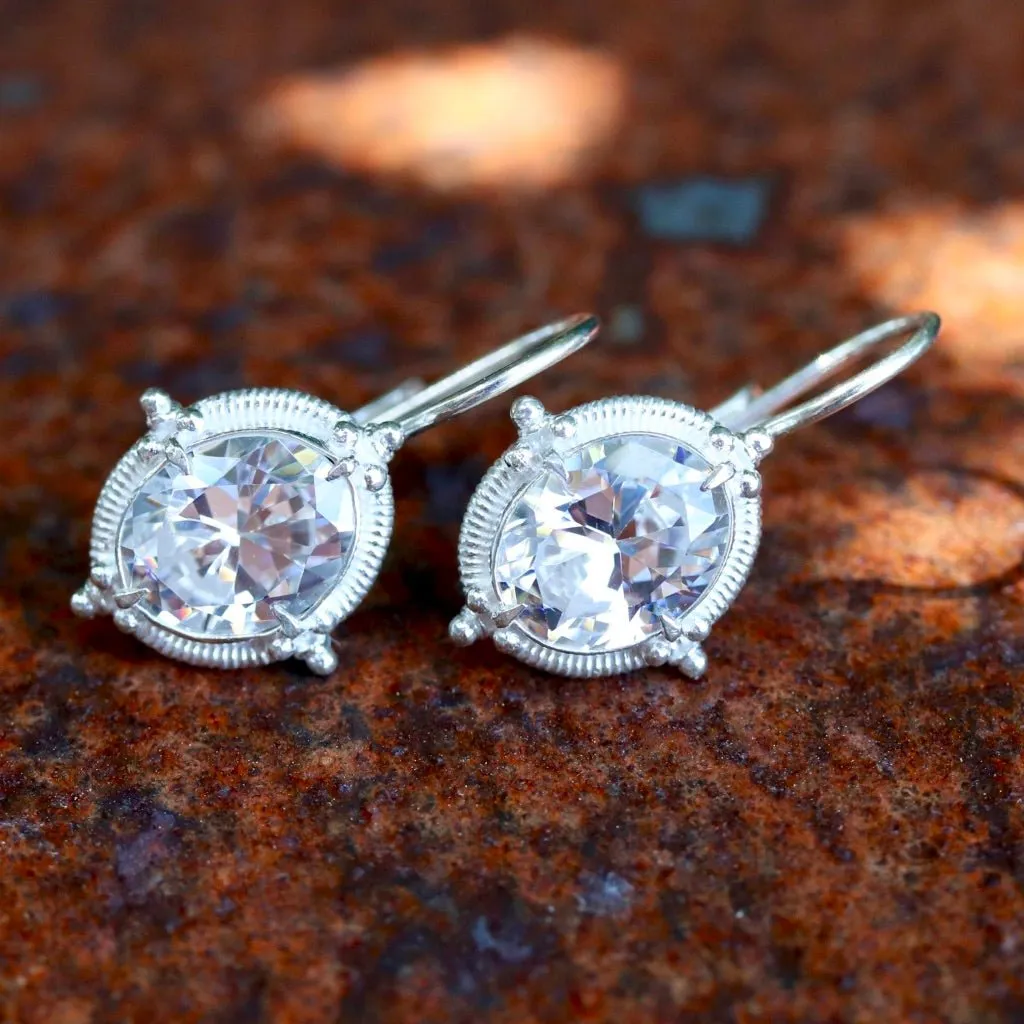 Buckingham Cubic Zirconia Silver Earrings