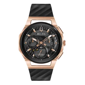 Bulova Mens curved chronograph movement watch