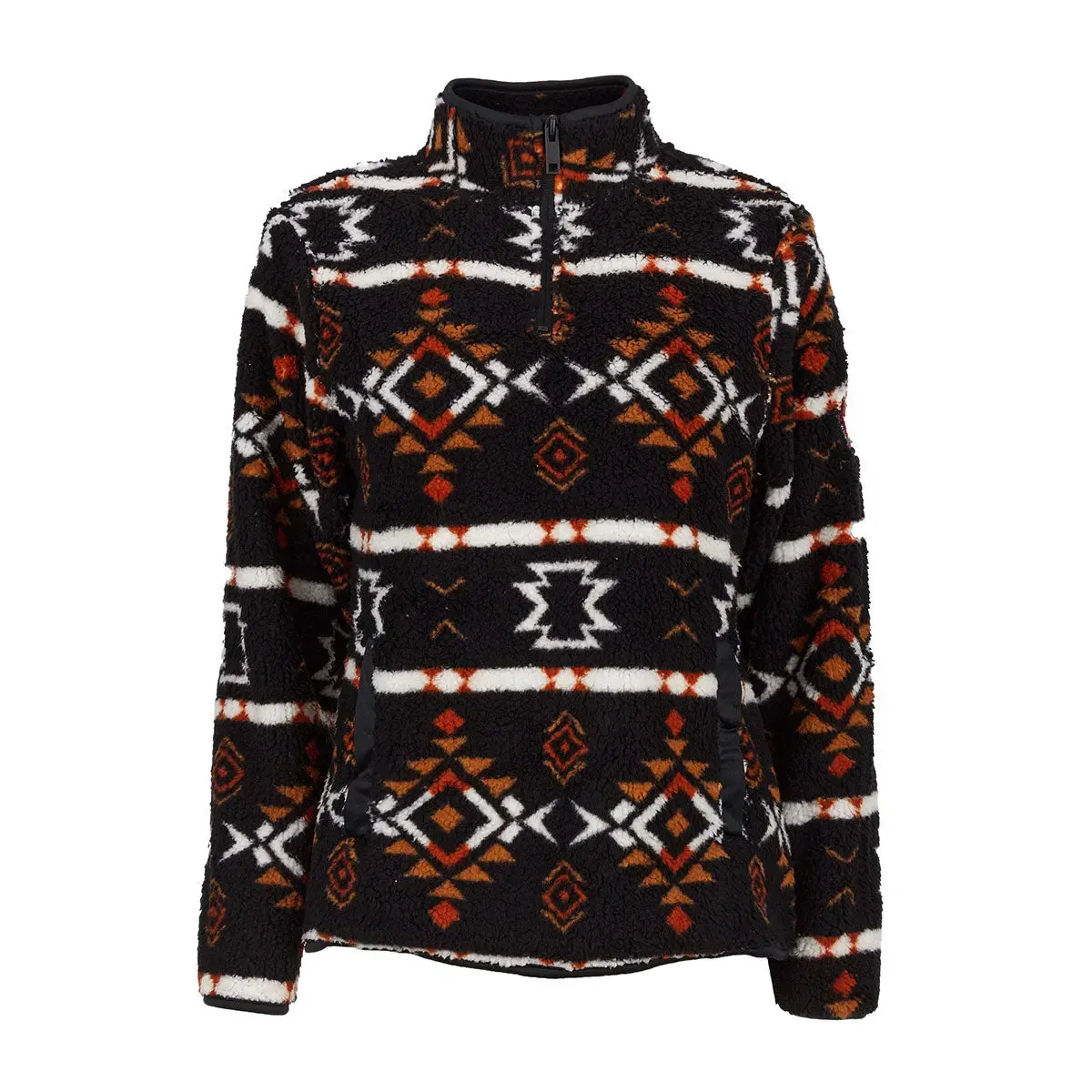 Canada Weather Gear Women's 1/4 Zip Aztec Printed Sherpa