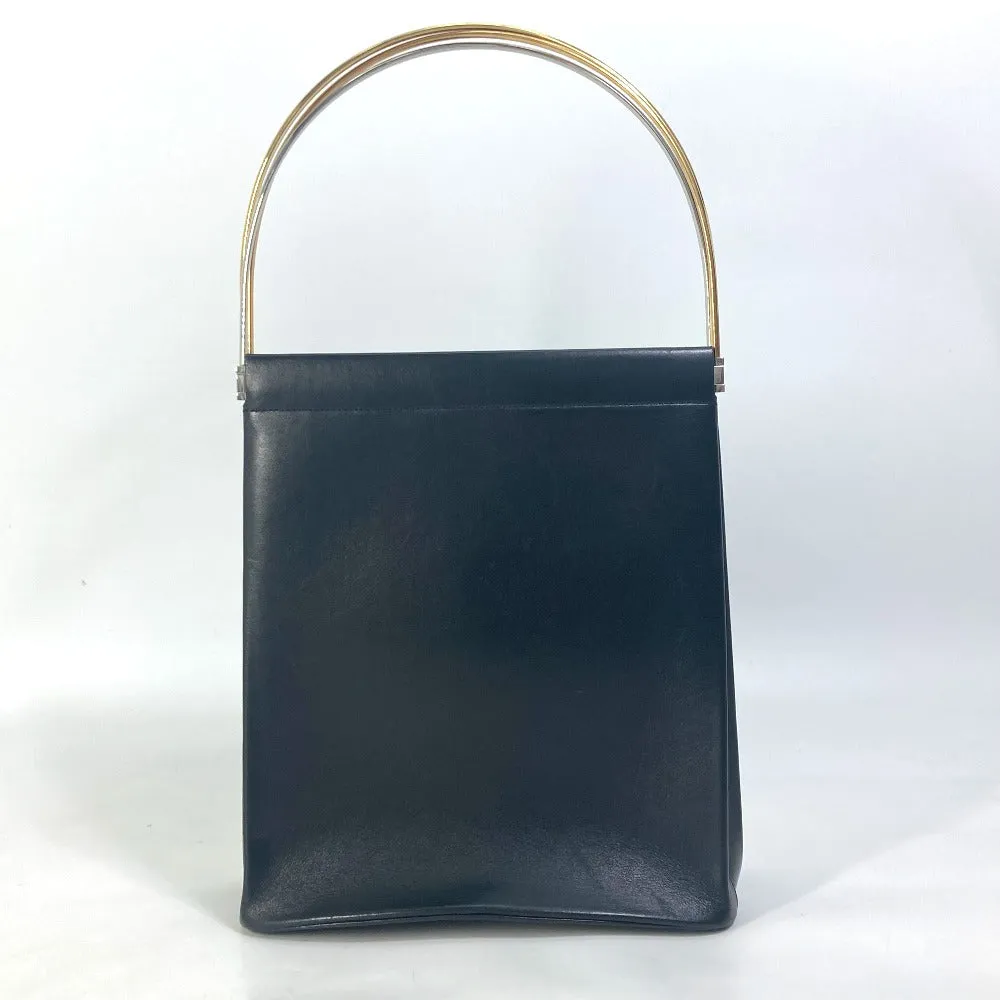 CARTIER Handbag leather black Trinity Women Used Authentic