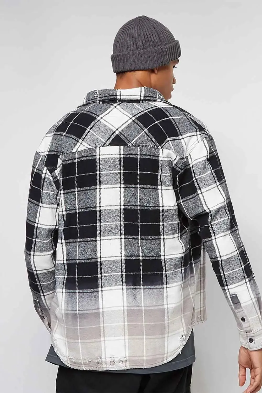 Chest Sign Heavy Washed Flannel Shirt