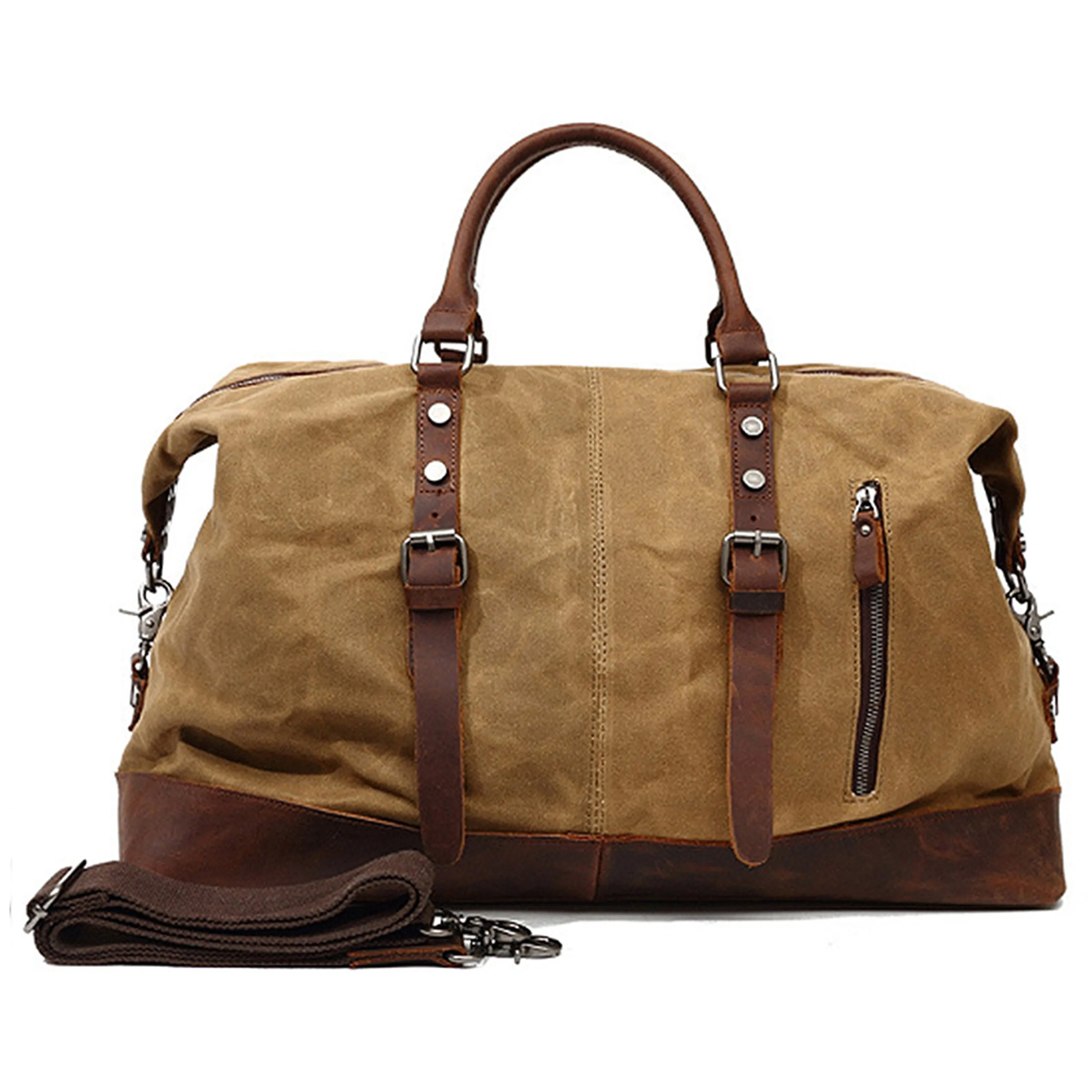 Christmas Gifts Waxed Canvas Travel Bag Waterproof Duffle Bag Shoulder Duffel Bags Luggage Bag