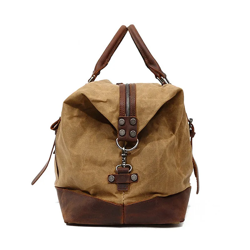 Christmas Gifts Waxed Canvas Travel Bag Waterproof Duffle Bag Shoulder Duffel Bags Luggage Bag