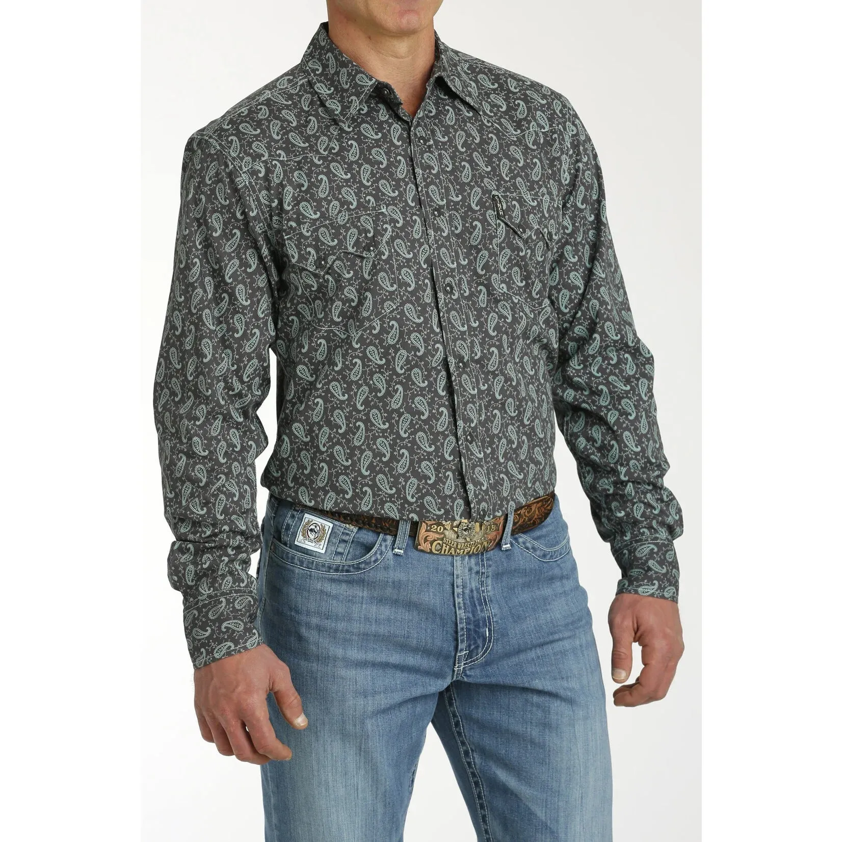 Cinch Charcoal Paisley Print