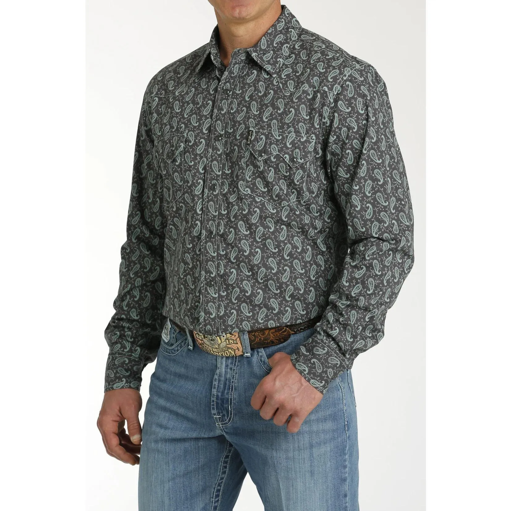 Cinch Charcoal Paisley Print