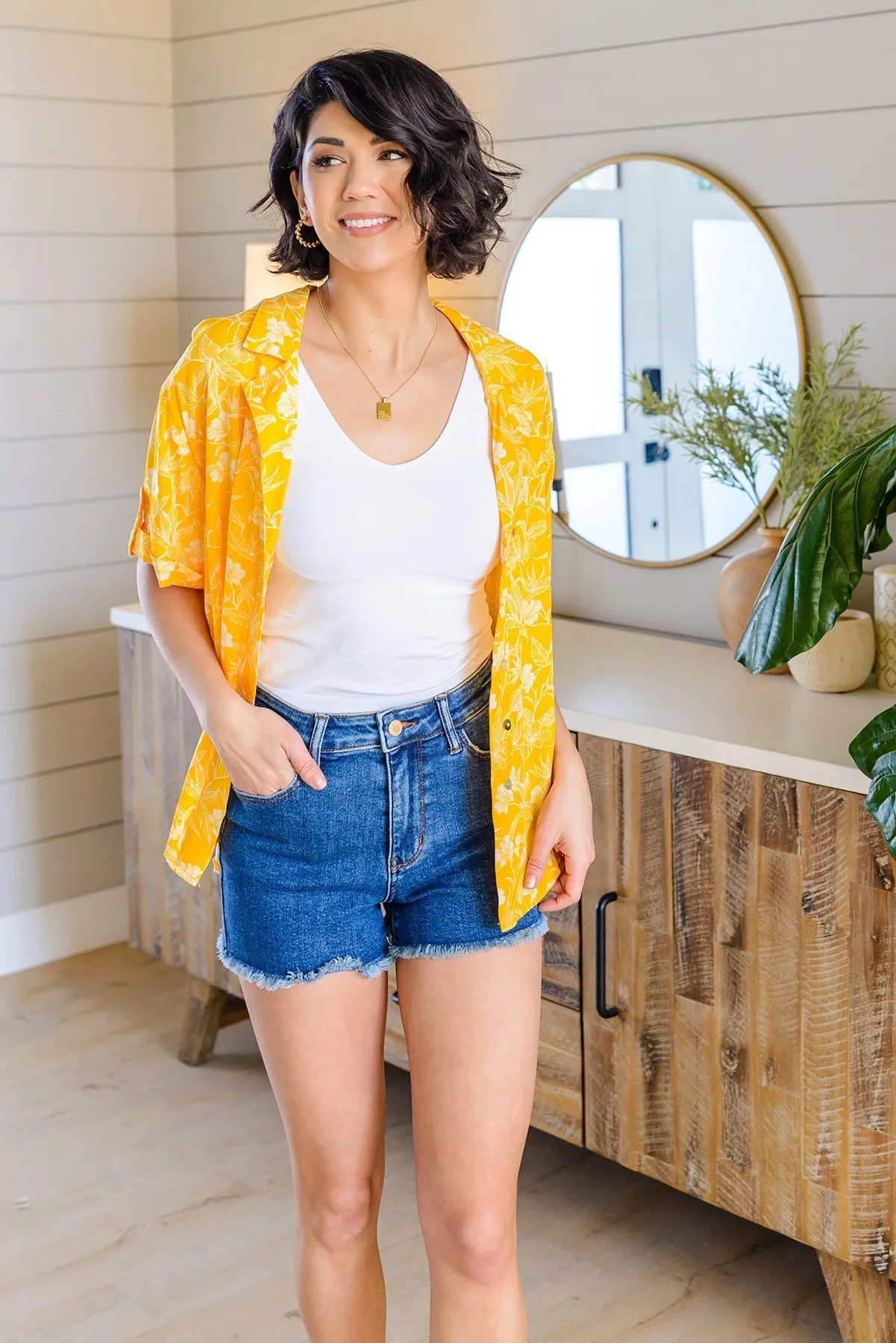 Clementine Floral Button Up Blouse