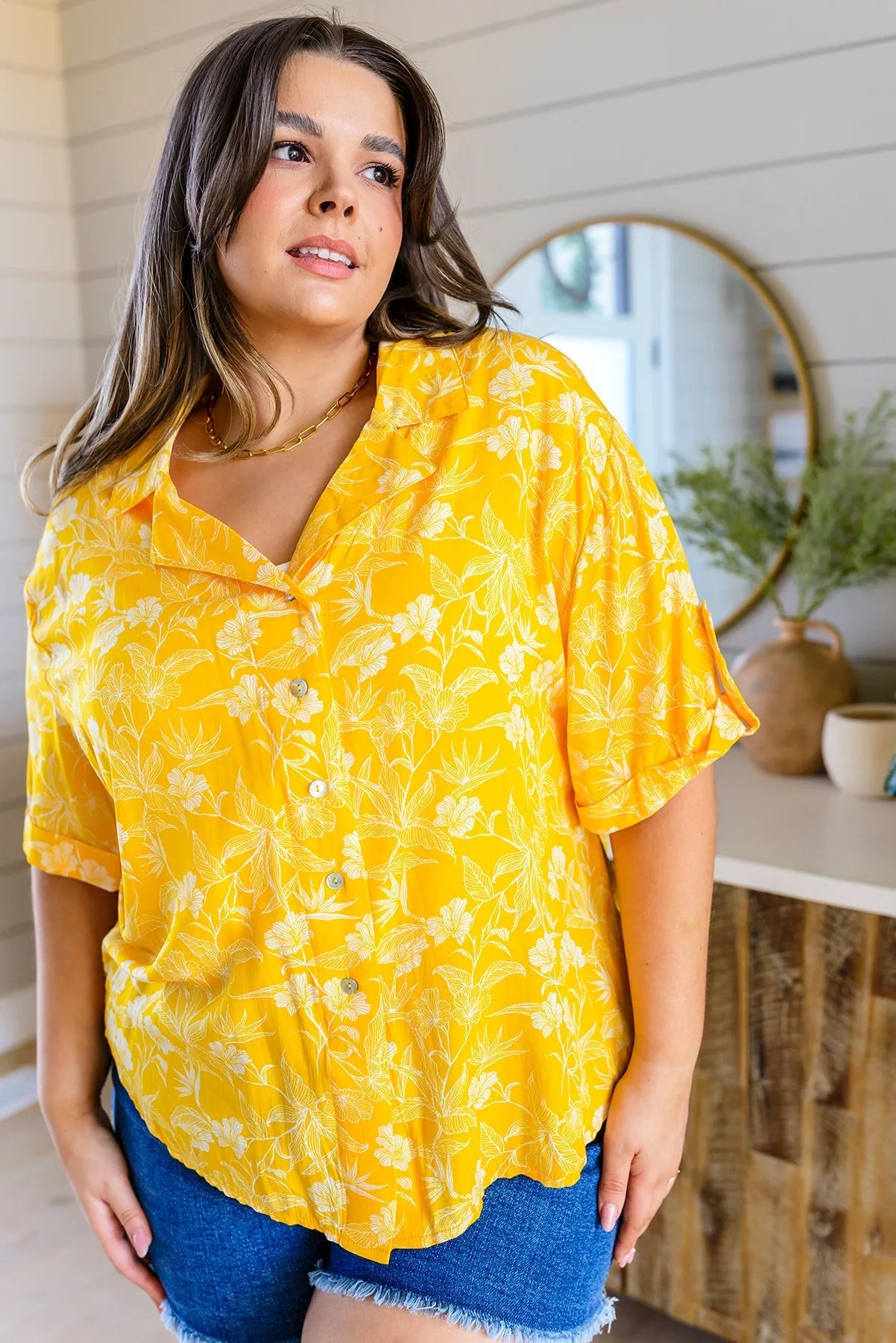 Clementine Floral Button Up Blouse