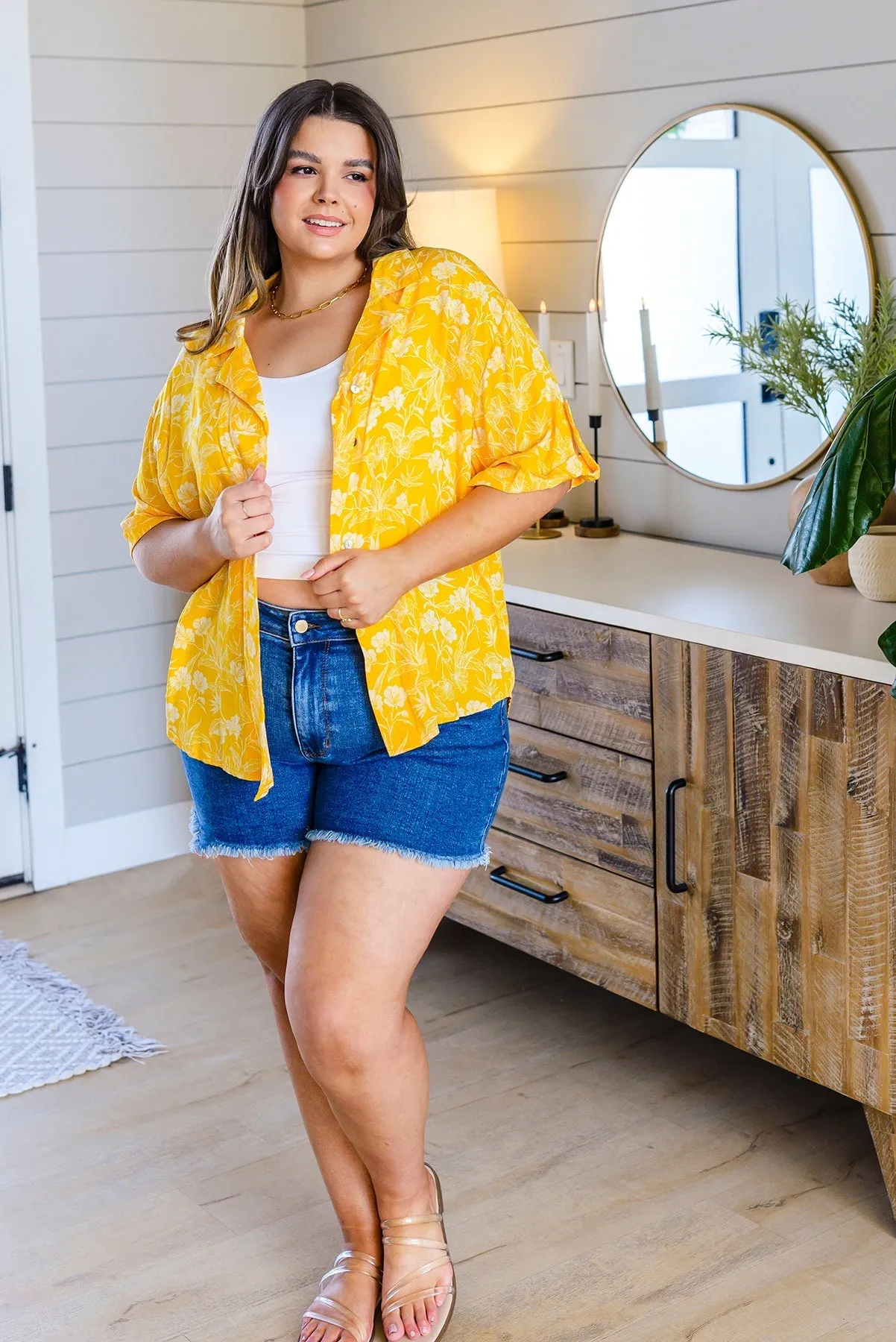 Clementine Floral Button Up Blouse