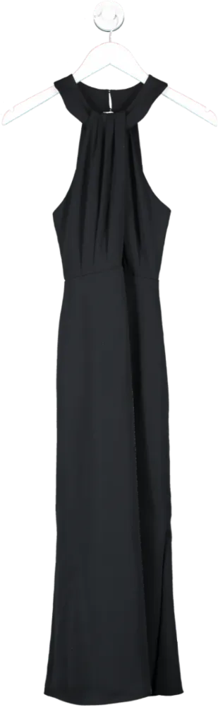 Coast Black Twist Neck Midi Dress UK 8