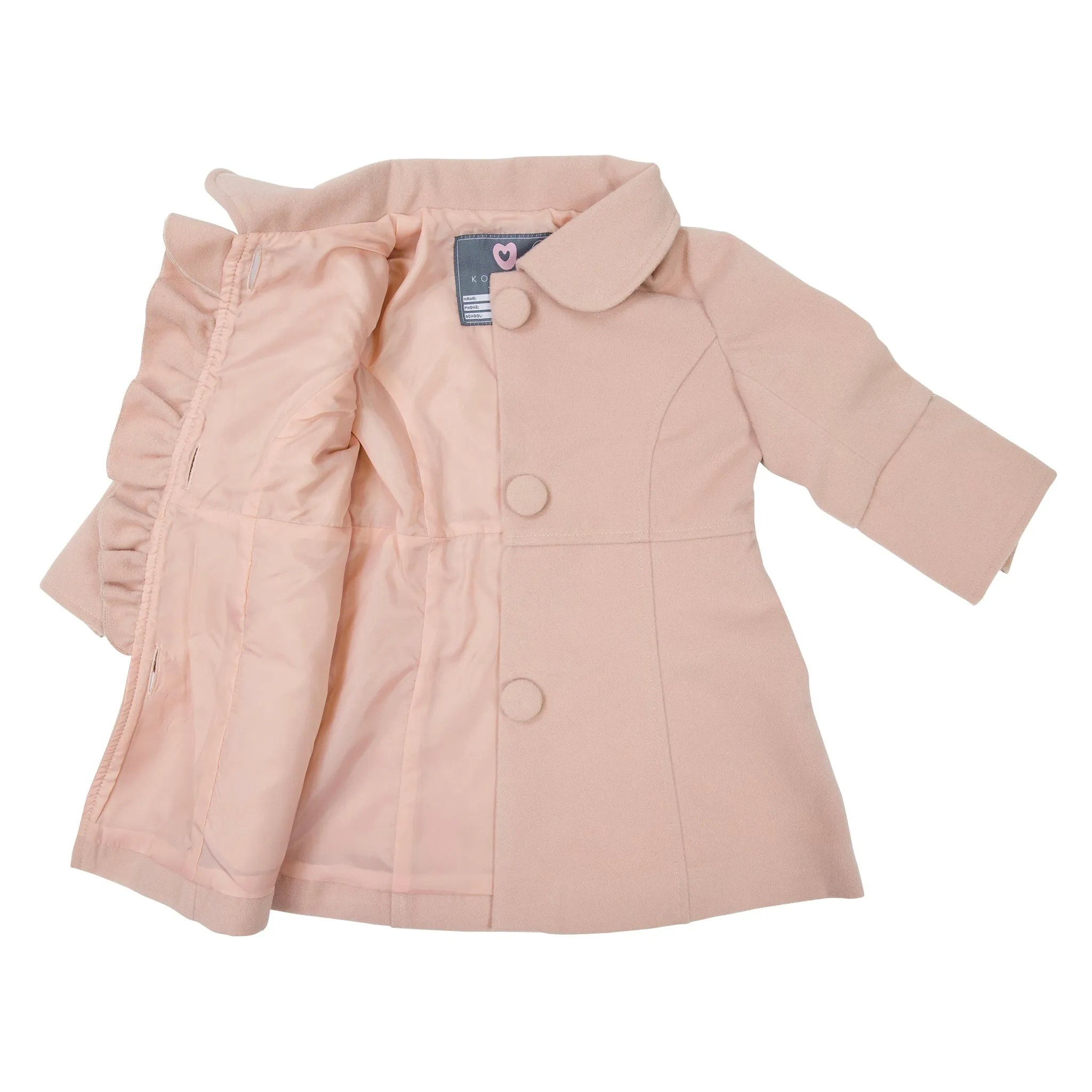 Collared Overcoat Dusty Pink