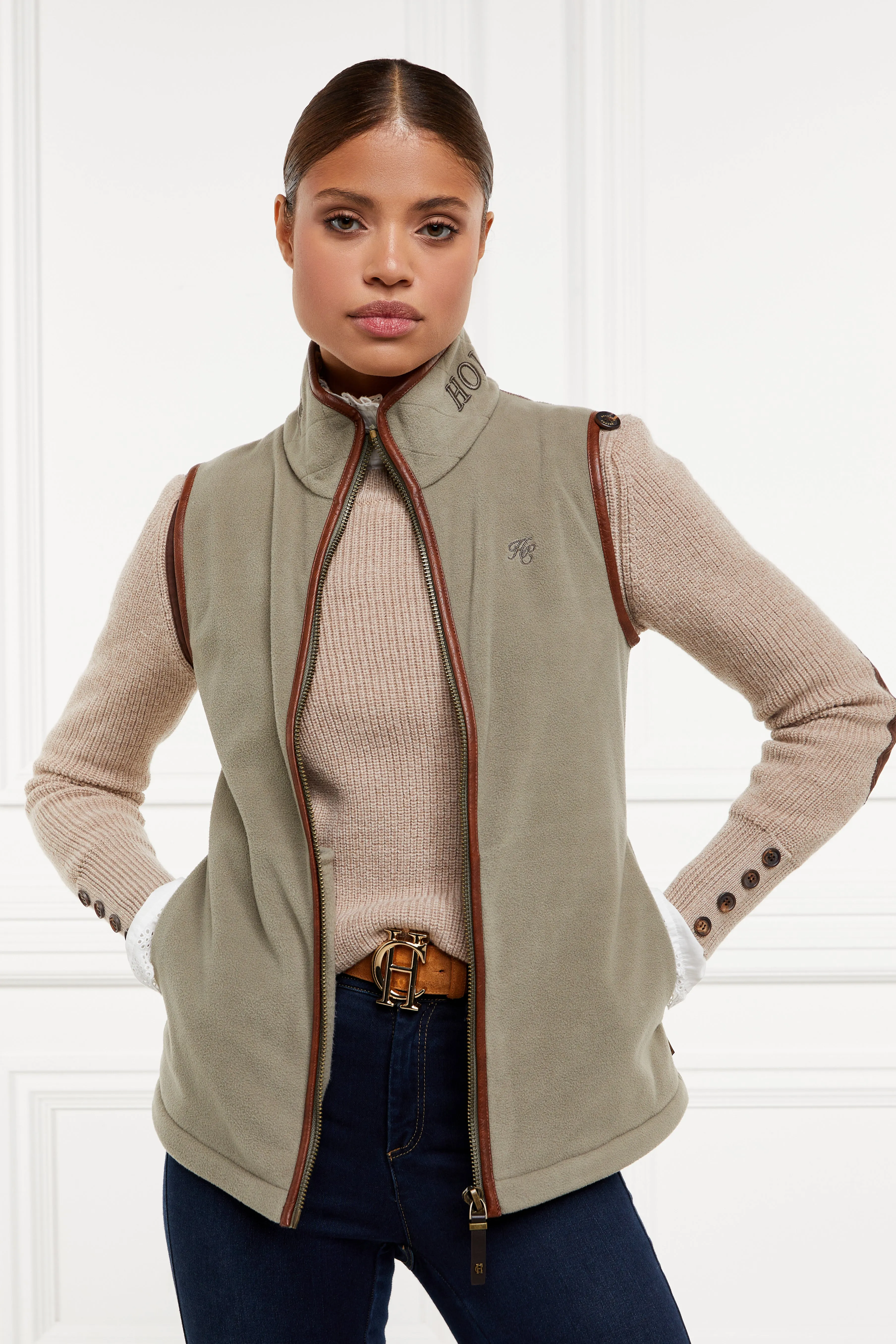 Country Fleece Gilet (Sage)