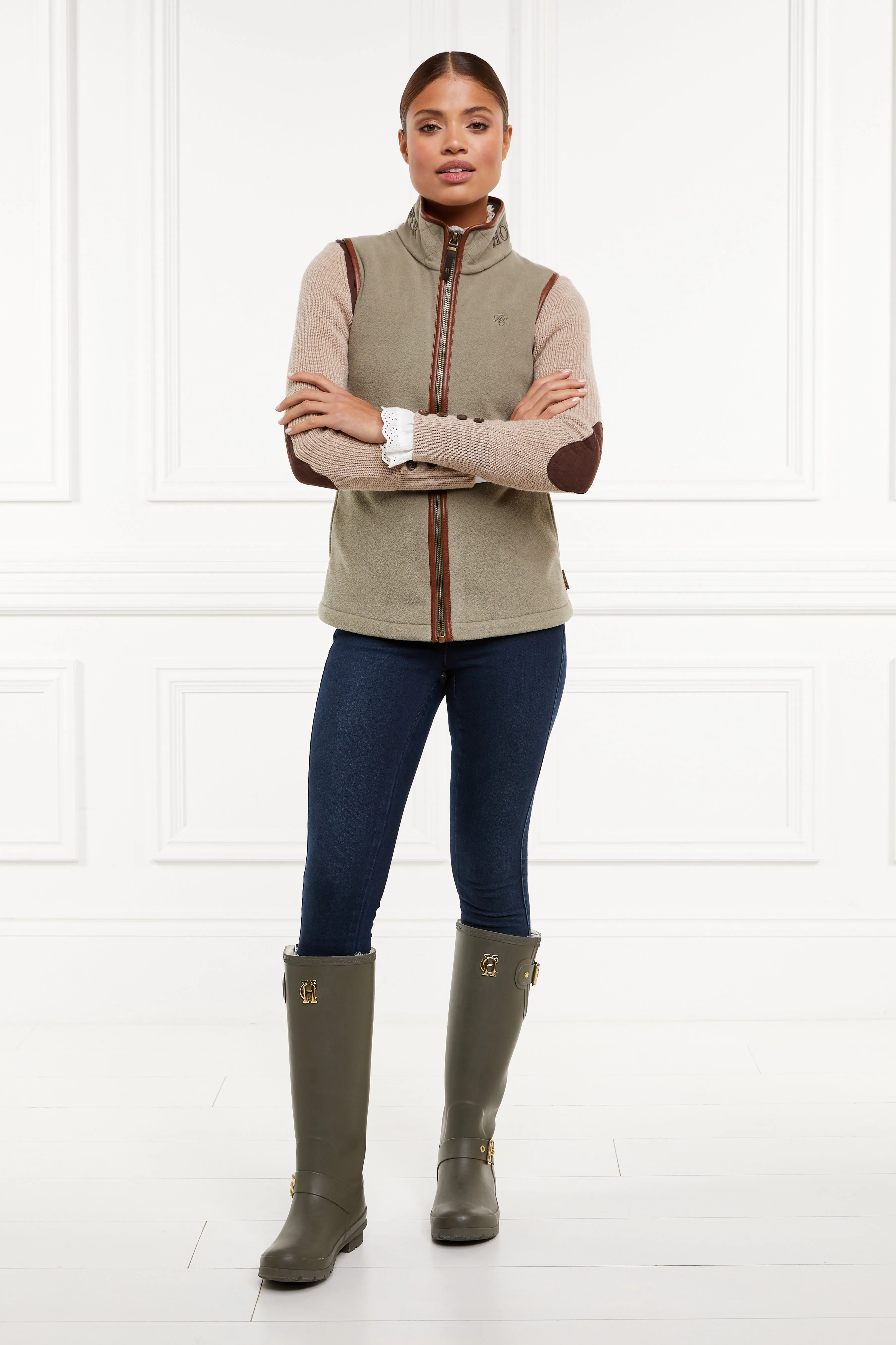 Country Fleece Gilet (Sage)