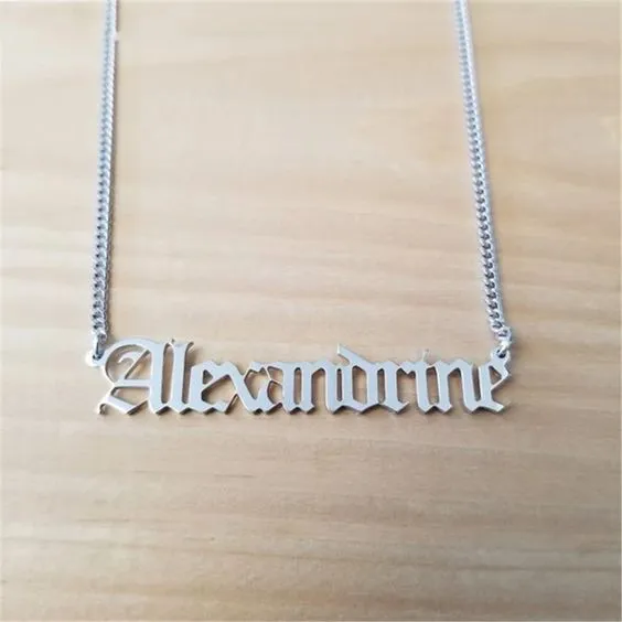 Custom Name Necklace-Name Plate Necklace-My Name Necklace