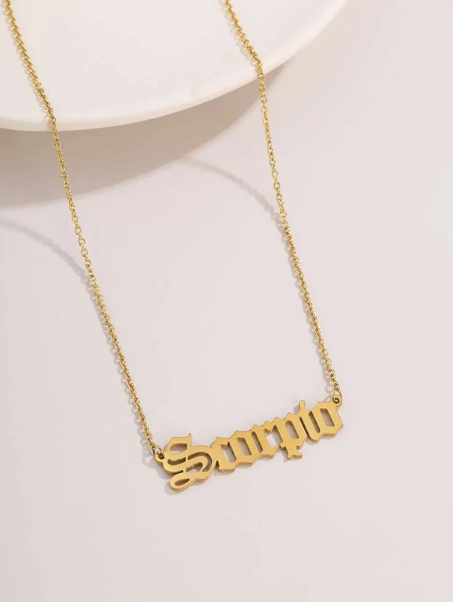 Custom Name Necklace-Name Plate Necklace-My Name Necklace