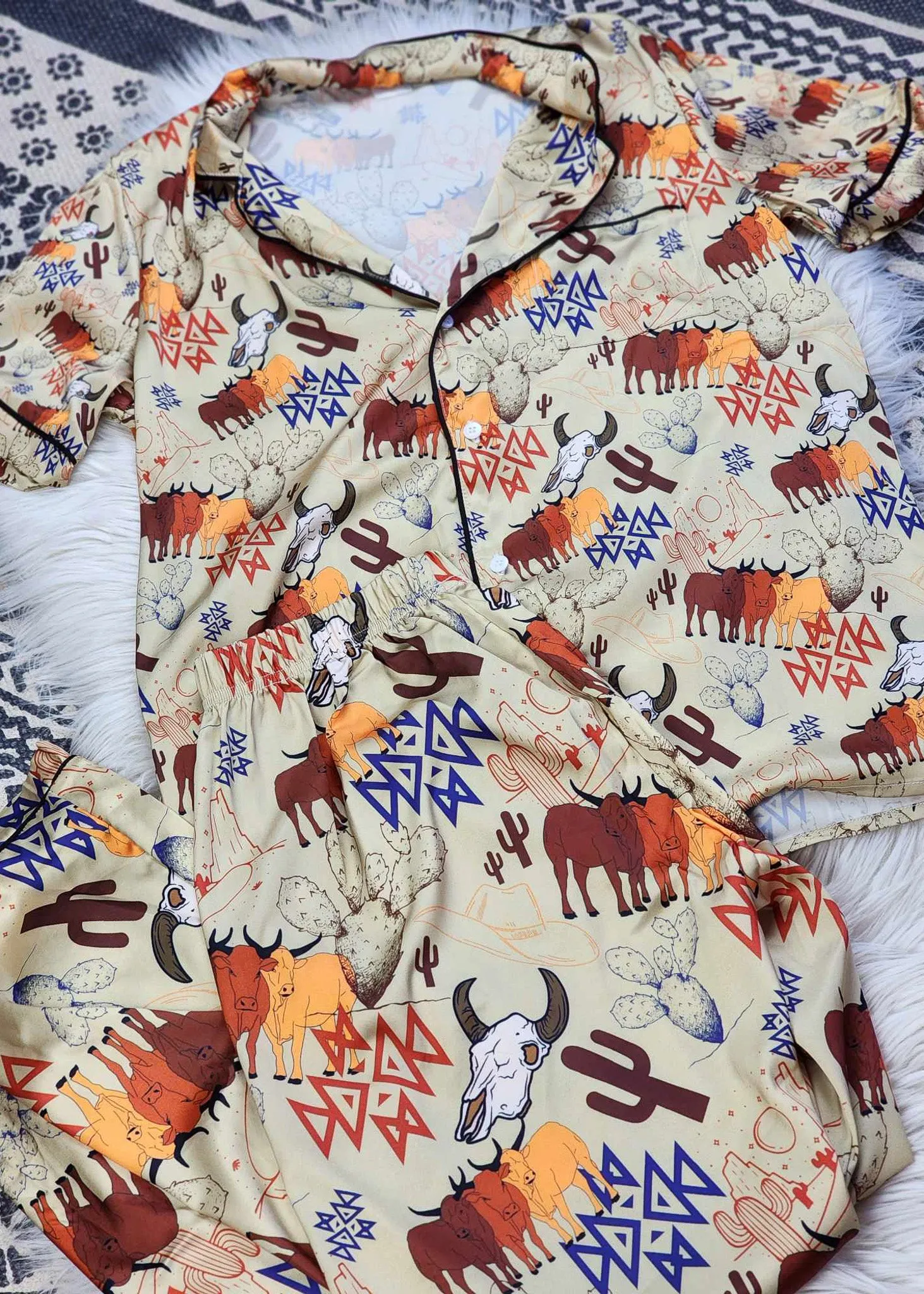 Desperado Days Silky Western Pajamas