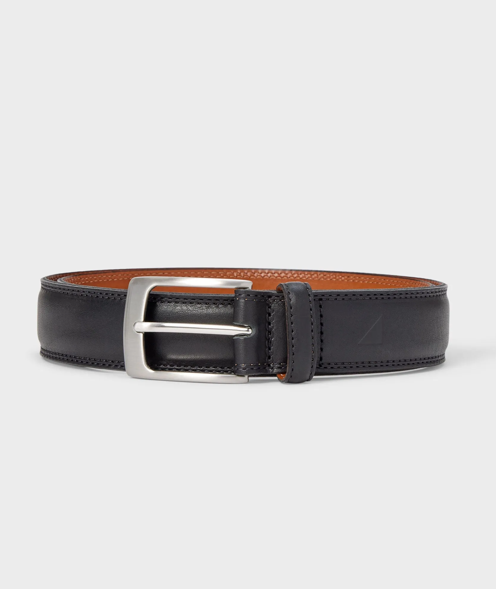 Double Stitch Leather Belt