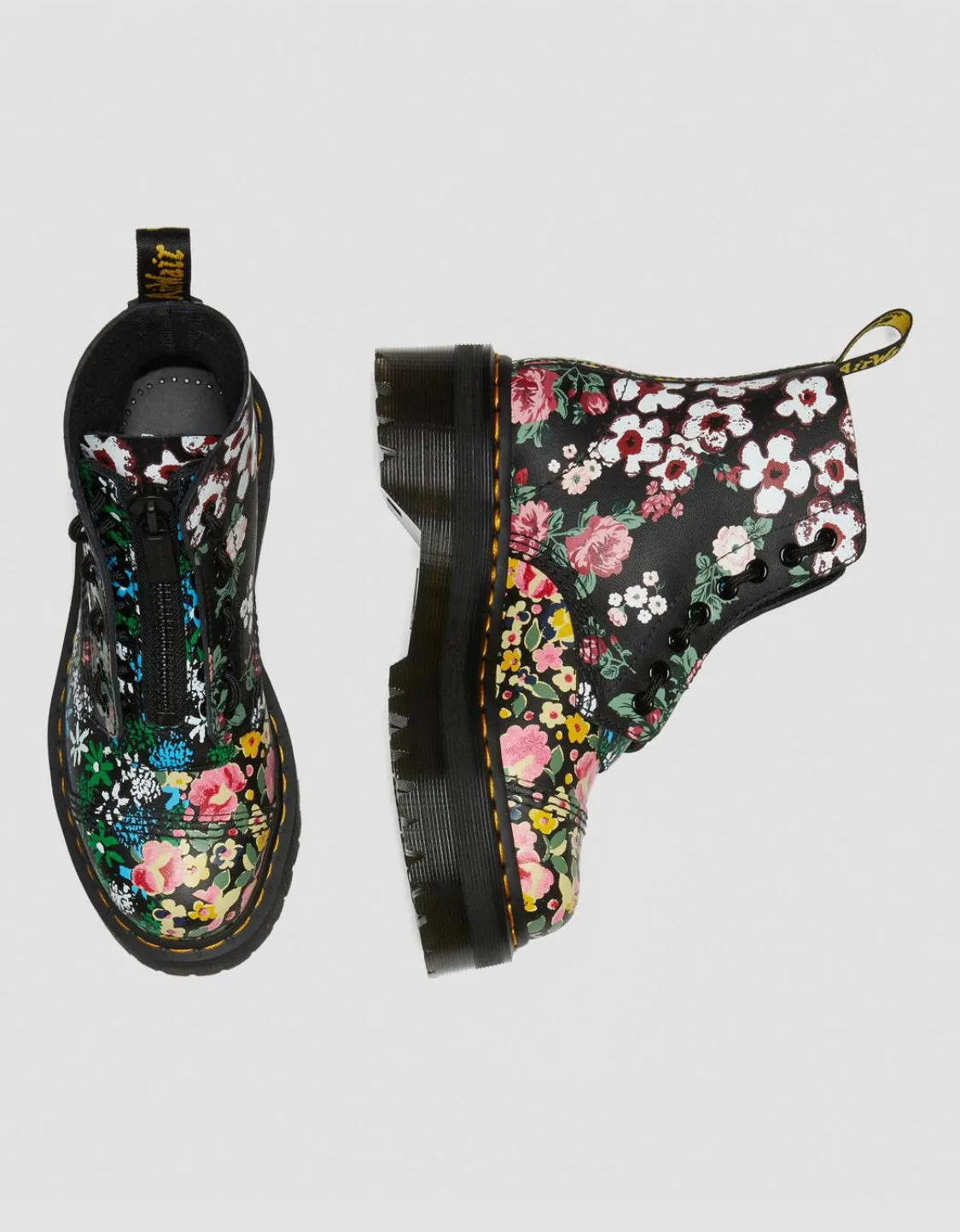 Dr.Martens Sinclair Plateau Black Floral 27128001